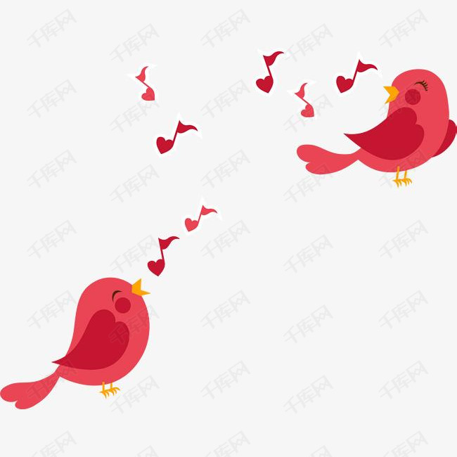 情人节喜悦唱歌小鸟
