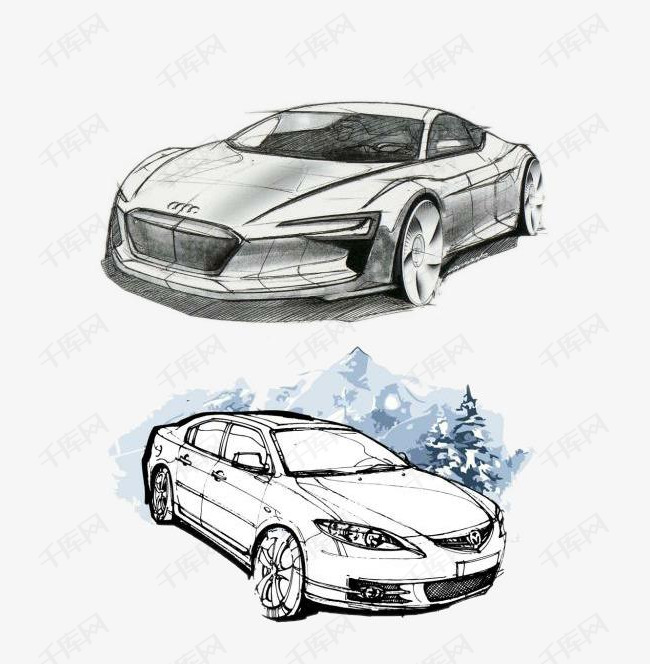 绘画汽车