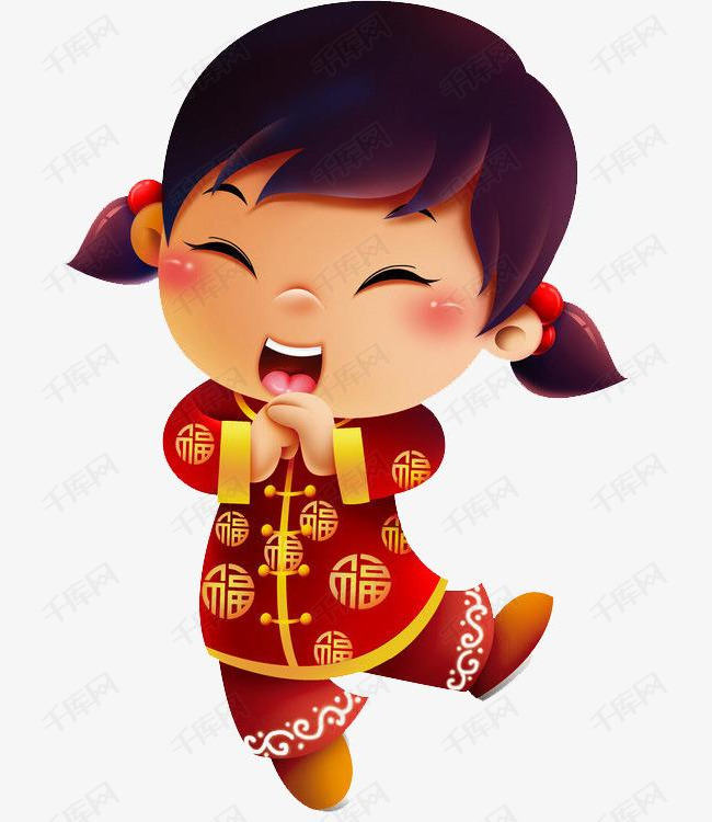 中国风拜年女孩免抠图素材图片免费下载_高清png_千库
