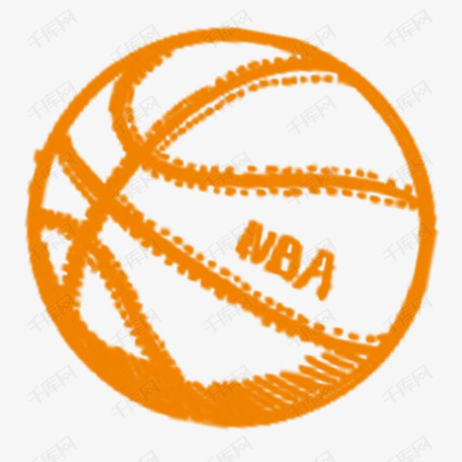 篮球卡通橙色球类的素材免抠运动篮球nba卡通手绘球插画风