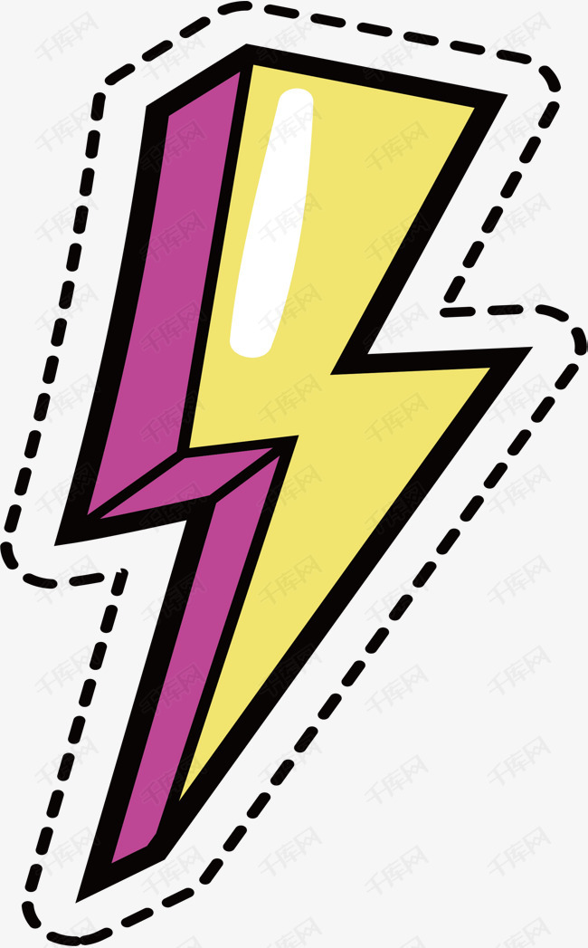 卡通闪电的素材免抠矢量png闪电卡通闪电黄色闪电打雷打雷效果