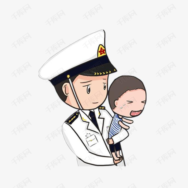 海军军人的素材免抠矢量人物海军卡通孩子哄孩子军徽卡通有趣