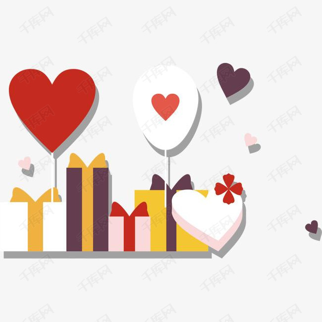 浪漫情人节礼物堆