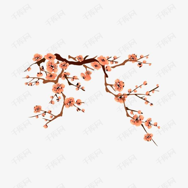 梅花国画的素材免抠