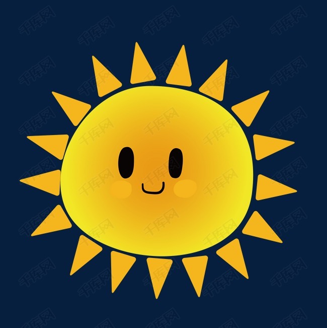 装饰幽默可爱手绘小太阳