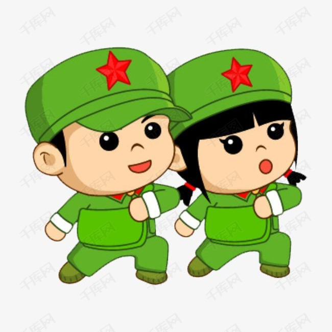 小红军卡通
