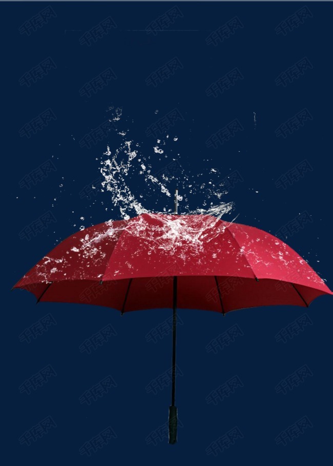 朝气红色唯美雨伞