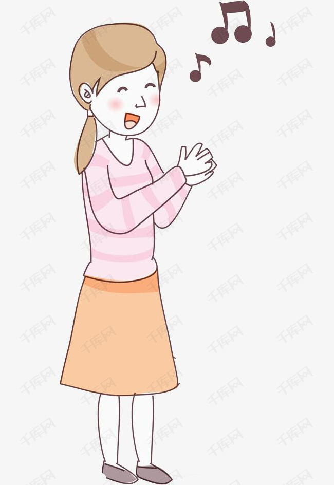 鼓掌的女人免抠图
