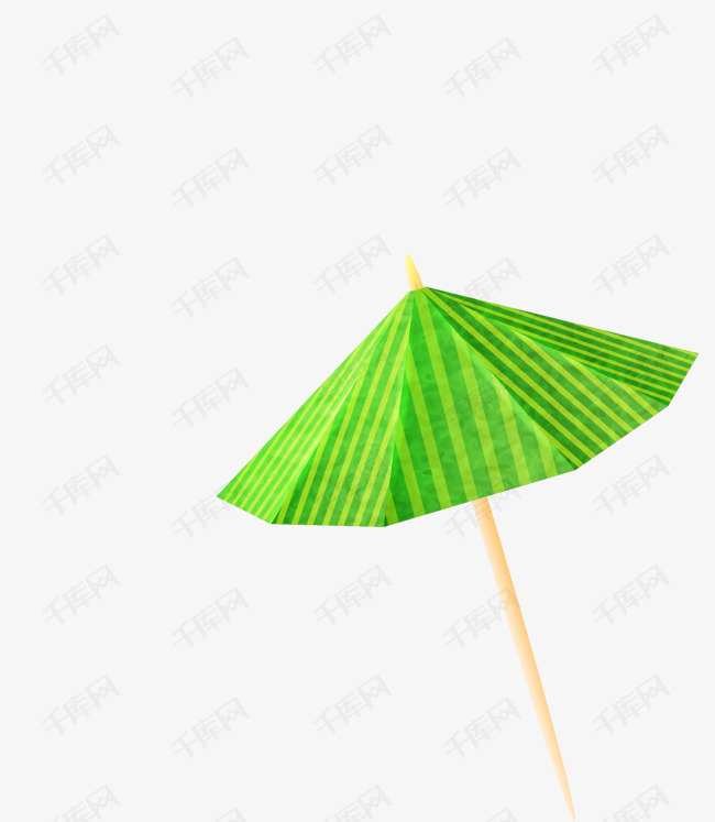 简约绿色雨伞