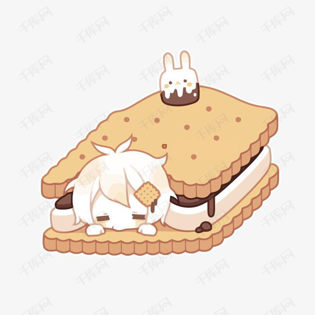 矢量卡通夹心饼干