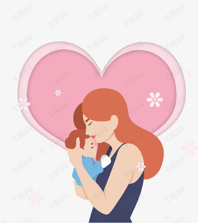 抱着孩子的妈妈的素材免抠感恩母亲节母亲节感恩回馈母婴店爱心母爱