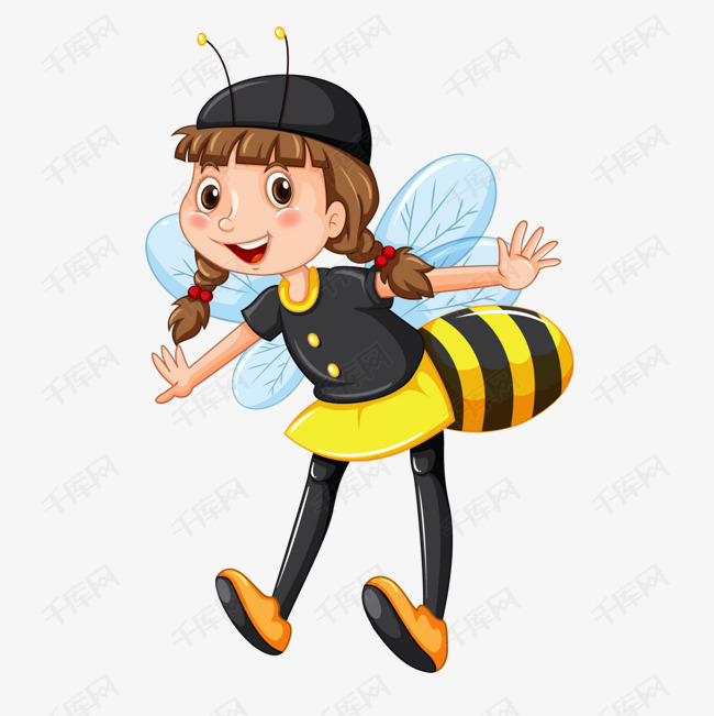 卡通角色扮演蜜蜂