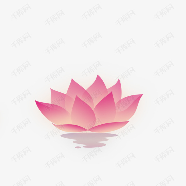 一朵莲花的素材免抠红色花瓣一朵莲花卡通手绘