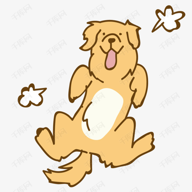 卡通手绘可爱的小狗素材图片免费下载_高清png_千库网