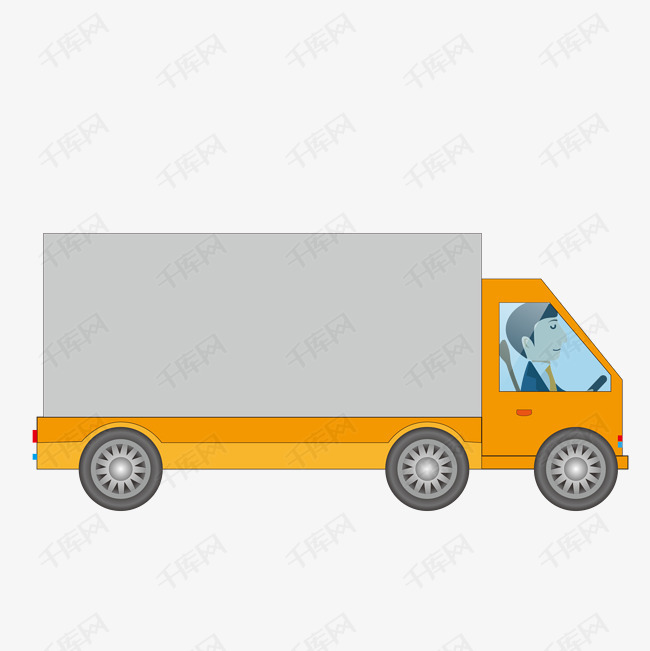 卡通物流送货大卡车
