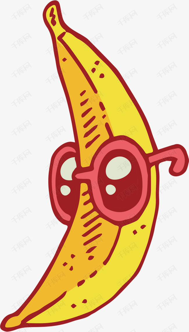 戴眼镜的香蕉的素材免抠矢量png香蕉眼镜香蕉卡通香蕉表情包搞笑表情