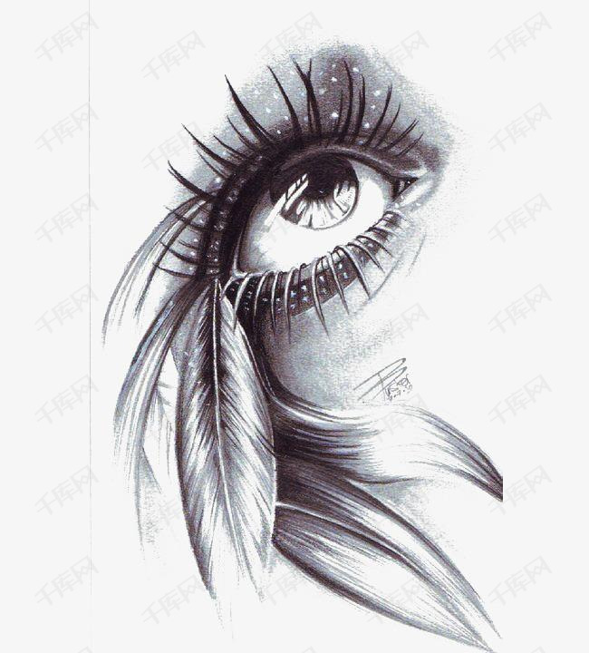 唯美眼睛的素材免抠眼睛梦幻唯美插画卡通手绘