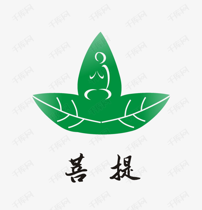 佛教绿色菩提logo