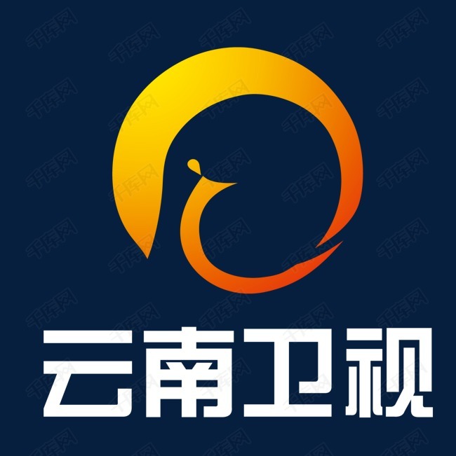 黄色渐变云南卫视logo标志