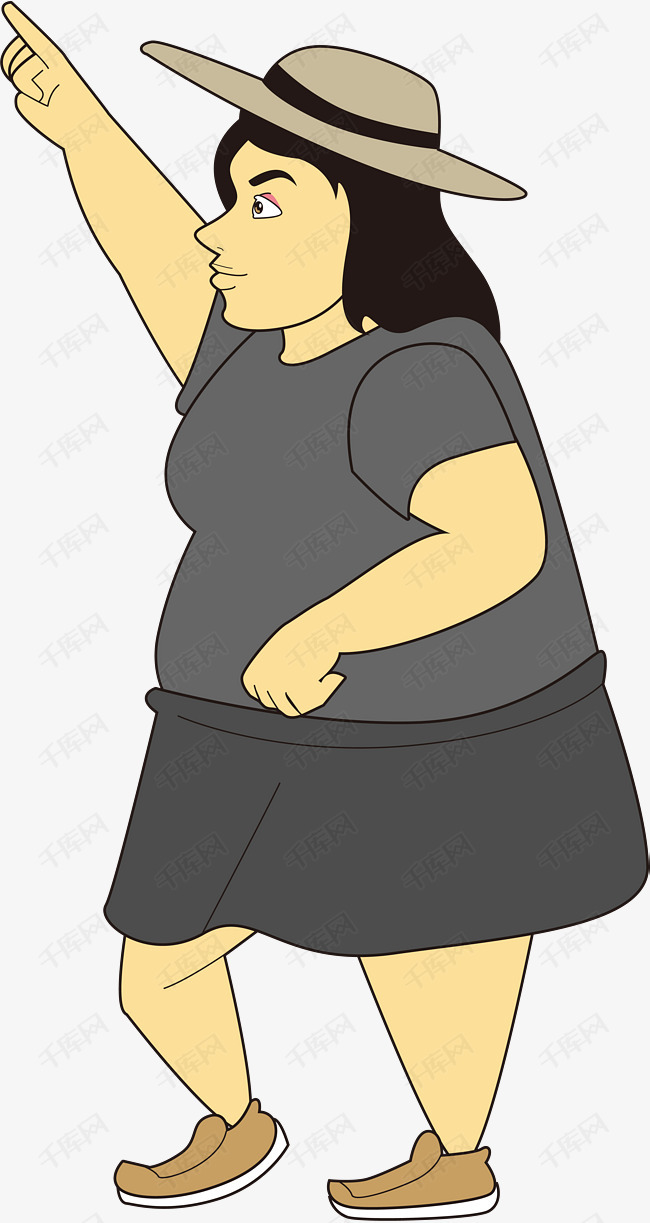 穿灰色衣服锻炼的胖女孩