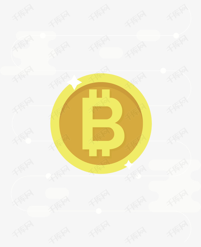 闪闪发光的比特币的素材免抠矢量png比特币金币金色币子币子挖币