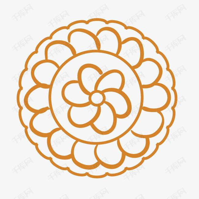 中秋节月饼花纹设计图
