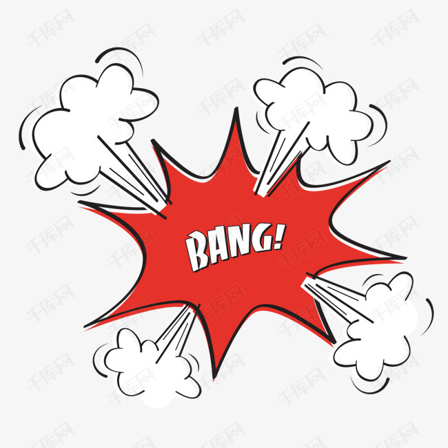 矢量图卡通bang爆炸效果