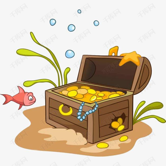 海底宝箱的素材免抠开启宝箱开箱有礼宝藏海底宝藏打开的宝箱宝箱