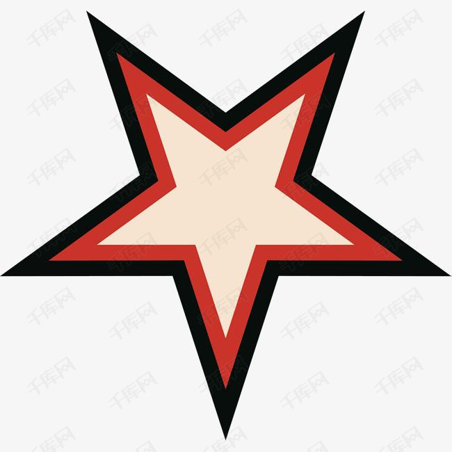 红色星星五角星的素材免抠手绘星星水彩简约红色星星小清新红色五角星