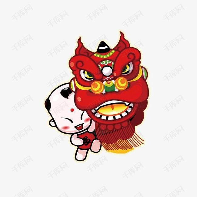 舞狮子素材图片免费下载_高清节日素材png_千库网
