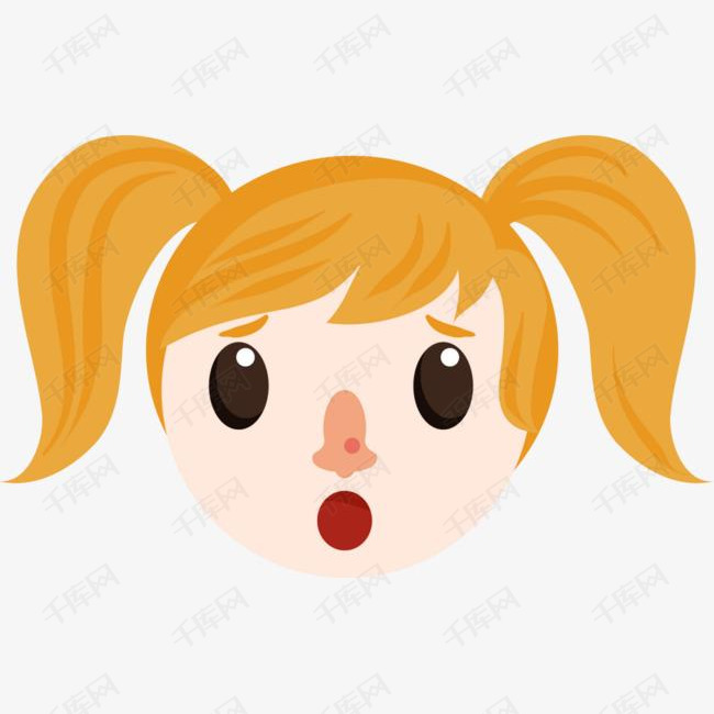 鼻子长痘卡通女孩