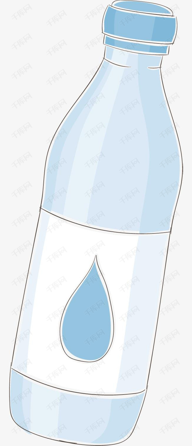 矢量图一滴水的矿泉水