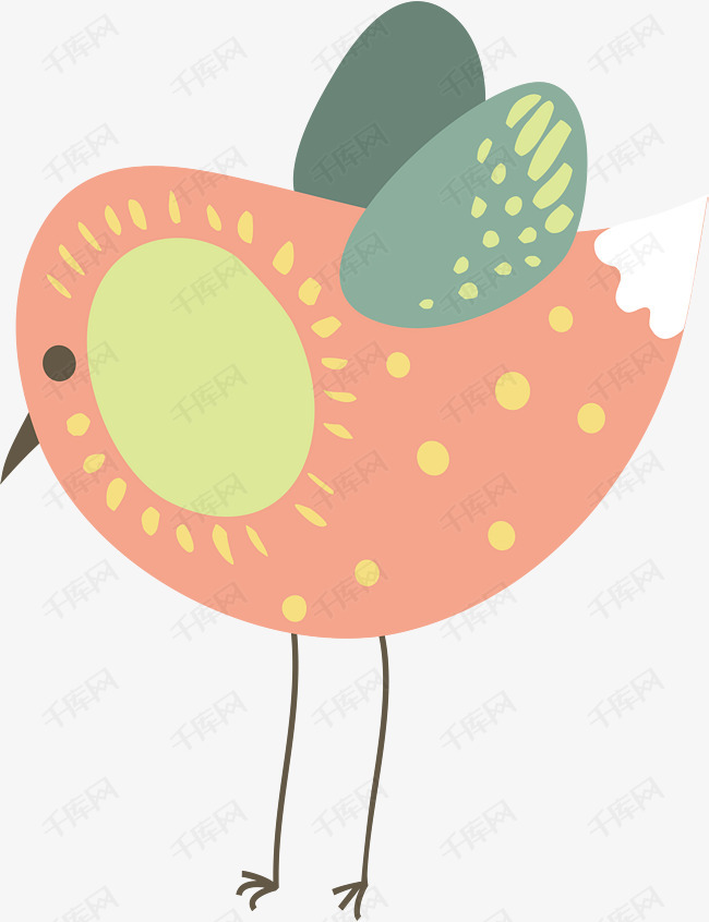 彩色小鸟森林动物卡通插画素材图片免费下载_高清psd