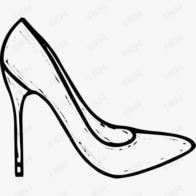 高跟鞋素描图素材图片免费下载_高清psd