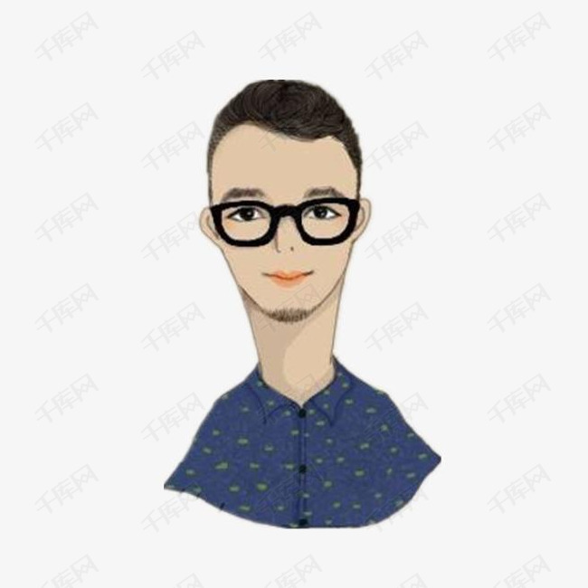 斯文的男生的素材免抠人物眼镜发型自信