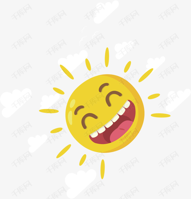 矢量图大笑的太阳的素材免抠矢量图阳光太阳牙齿大笑光彩