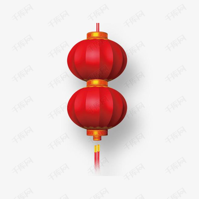 红色新年灯笼卡通装饰