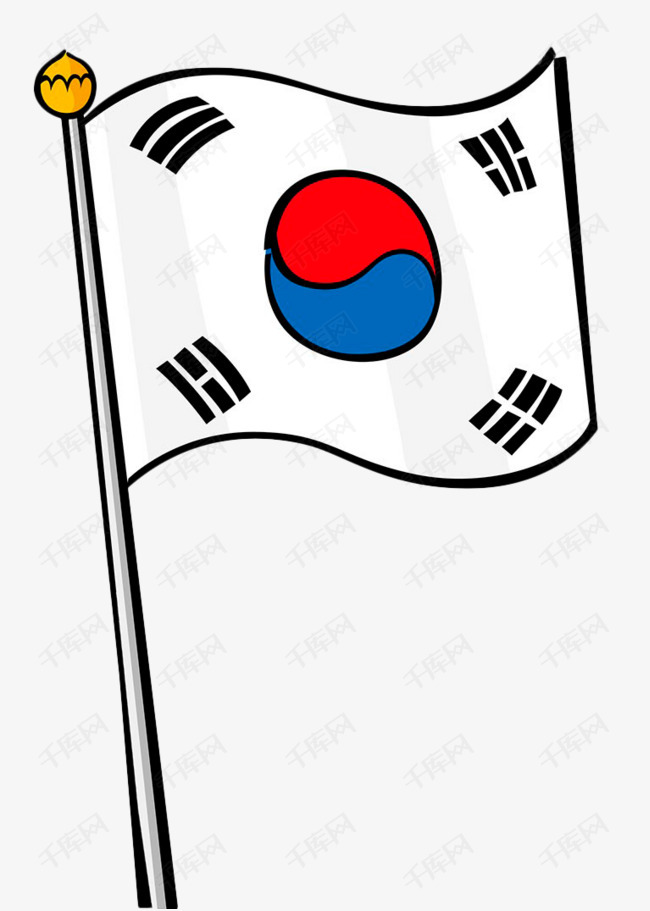 手绘韩国国旗