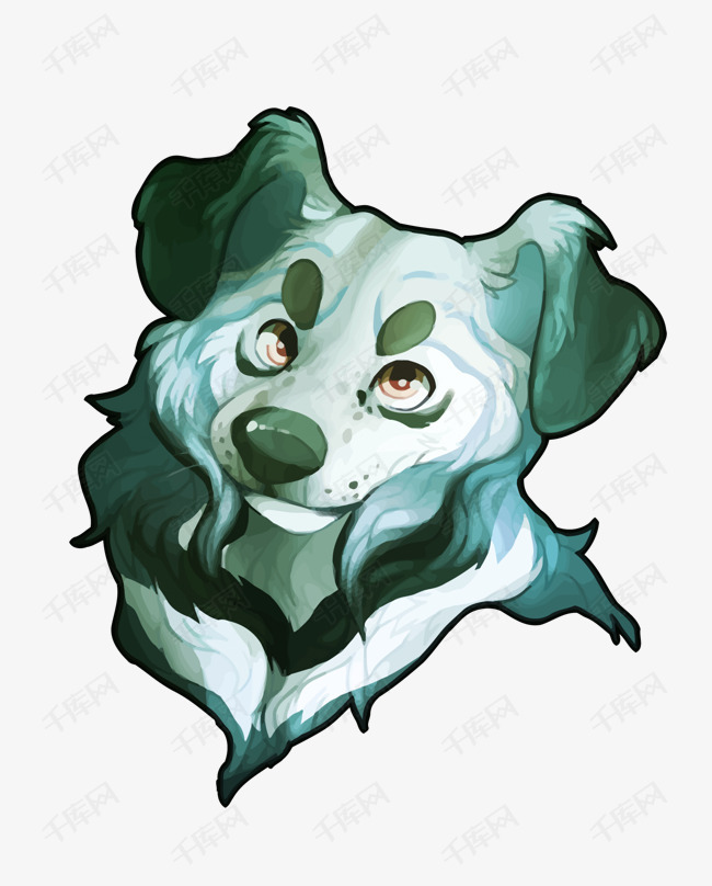矢量狗头的素材免抠中华田园犬狗矢量狗卡通手绘狗免扣png图