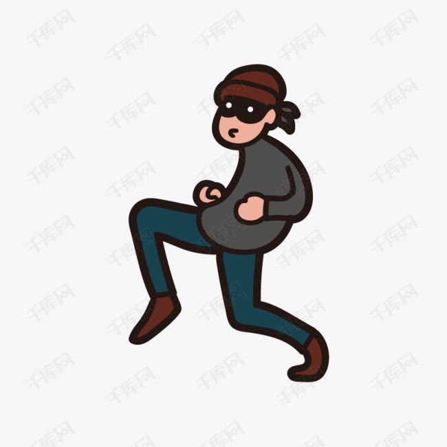 小偷和坏人的卡通图片 坏人搞笑卡通图片