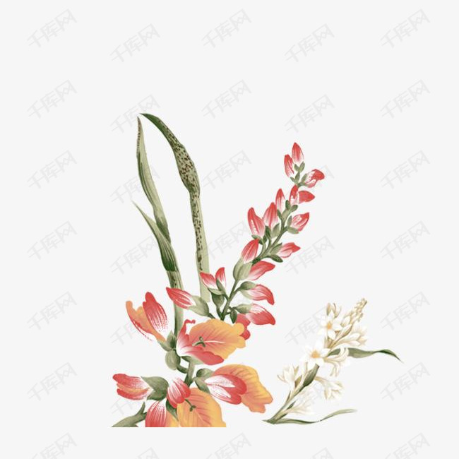 唯美水彩手绘鲜花
