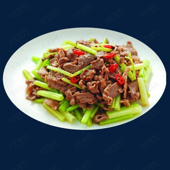 一碟风味酱炒羊肉的素材免抠水芹炒羊肉炒芹菜芹菜炒羊肉炒肉荤菜热菜