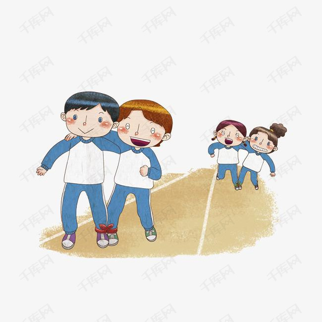 做游戏的学生的素材免抠学生校服合作青春学习教育做游戏
