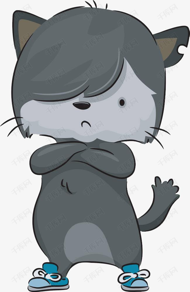 傲慢抱胸的小猫咪