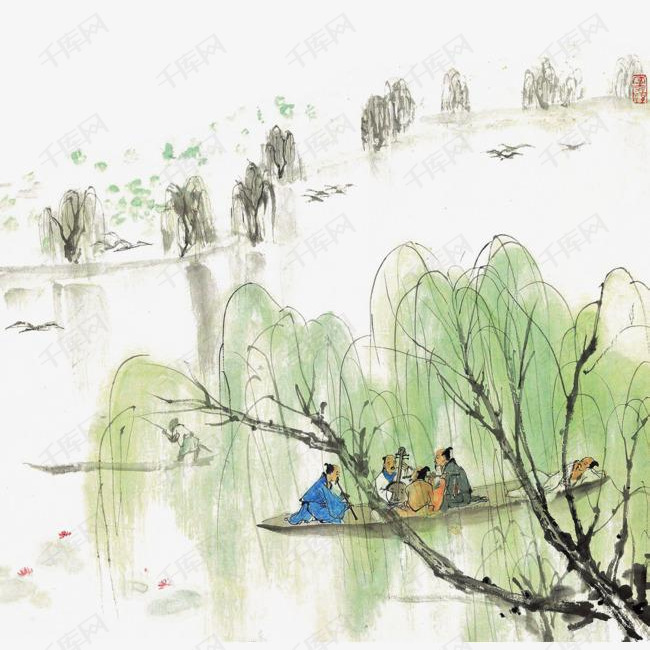 水墨垂柳