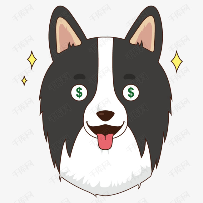 眼睛里都是钱的小花狗