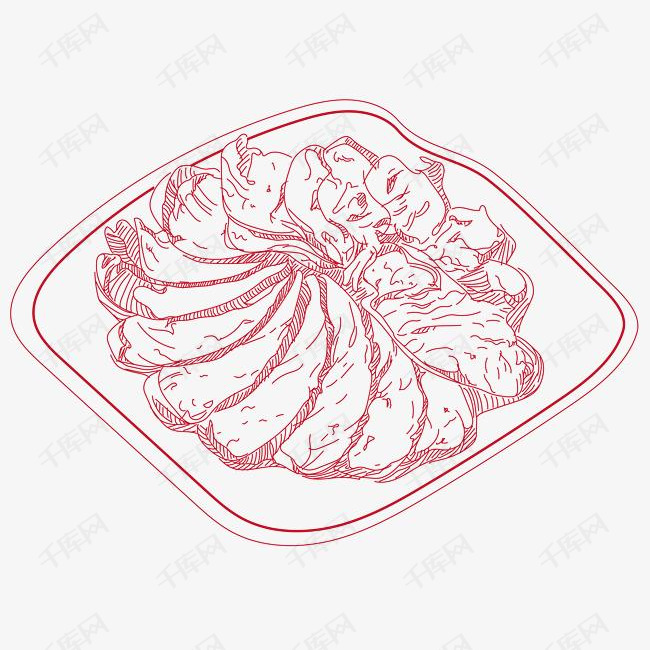 手绘中国菜蔬菜家常菜的素材免抠手绘中国菜蔬菜家常菜线描菜菜品