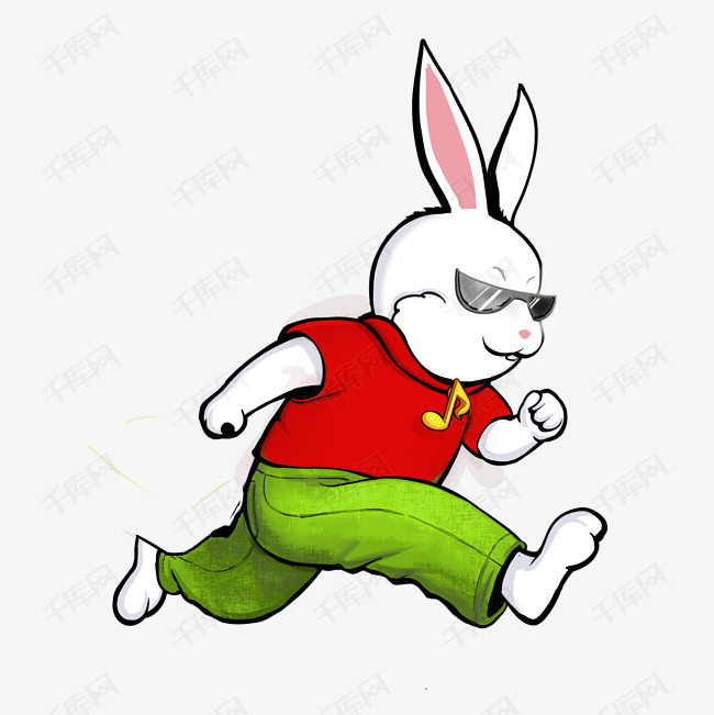 形象卡通形象                                        奔跑的兔子
