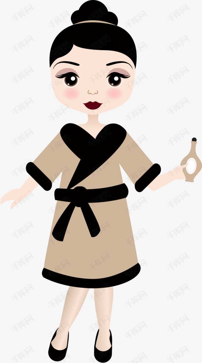 卡通装饰人物介绍海报设计女生