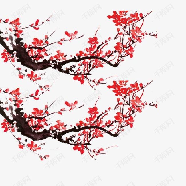 装饰图案梅花的素材免抠